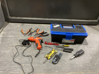 MASTERCRAFT TOOL BOX W/RECHARGABLE POWER SCREWDRIVER