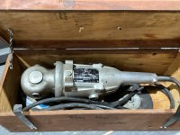 WOODEN TOOL BOX W/BIG HAND GRINDER