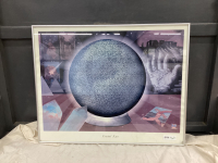 "CRYSTAL EYES" 3-D ART POSTER IN METAL FRAME