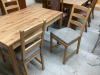 SQUARE DINING TABLE W/4 PADDED CHAIRS - 2