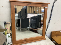 LARGE WOOD FRAMED MIRROR