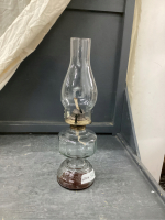 KEROSENE LAMP W/ CLEAR BASE