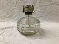 KEROSENE LAMP W/ CLEAR GLASS BASE