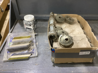 BOX OF SCREWS, COIL NAILS, STRIP NAILS