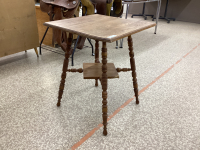 ANTIQUE TABLE W/ LOWER SHELF