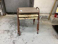 (3) RETRO STACKING STOOLS