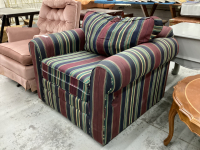 OCCASIONAL CHAIR W/ STRIPED MATERIAL