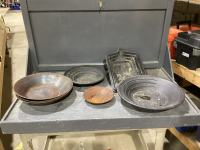 STACK OF PANS - METAL + PLASTIC