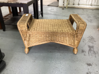 WICKER BENCH