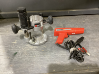 PORTER CABLE ROUTER PLUNGE BASE, ACTRON TIMING LIGHT