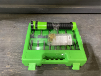 LIME GREEN CASE WITH ROUTER BITS + FLASHLIGHT