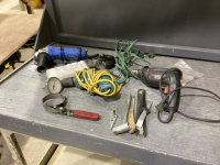 FLAT W/GRINDER, MAKITA DRILL, JOBMATE DRILL