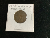 1903 NETHERLAND 2 1/5 CENT COIN