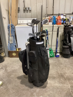 GOLF BAG W/ VARIOUS CLUBS