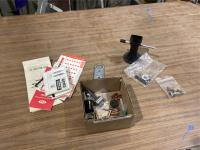 FIREARMS - MISC BOX - PAPERS, PARTS, WAD GUIDES, BULLET PULLER