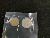 (2) 1934 CANADA COINS - NICKLE AND PENNY