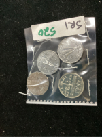 (4) CANADA 5 CENT COINS - (2) 1944, 1945, 1952