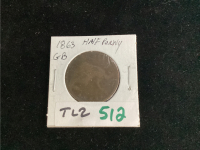 1863 GREAT BRITAIN 1/2 PENNY