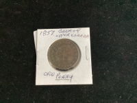 1957 BANK OF UPPR CANADA LARGE ONE HALF PENNY TOKEN