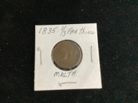 1835 MALTA 1/3 FARTHING