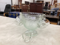 ANTIQUE PEDESTAL PUNCH BOWL