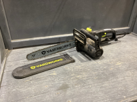 YARDWORKS 14&rdquo; ELECTRIC CHAINSAW WITH CHAIN COVER