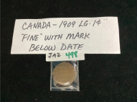 CANADA 1909 LARGE 1 CENT COIN