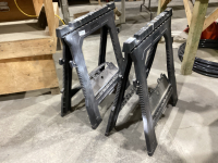 (2) STANLEY PLASTIC SAW HORSES
