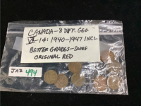 (8) GEO VI ONE CENT COINS - 1940-1947