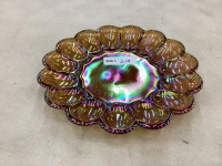 CARNIVAL GLASS EGG PLATTER