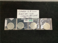 (4) CANADA $1 COINS - 1983-1986