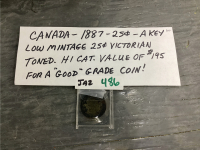 CANADA 1887 25 CENT COIN
