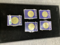 (5) EXPO '86 OFFICIAL MEDALLIONS