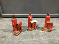 (3) SMALL BOTTLE JACKS - NO BARS