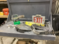 TOTE W/EXIT SIGN, HARNESS, BURGESS INSECT FOGGER, ANCHORS