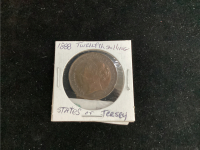1888 ONE TWELFTH OF A SHILLING. STATES OF JERSEY COIN
