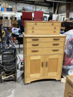 MACHINIST WOOD 2 PIECE TOOL CHEST - OAK + MAHOGONY