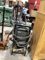 MILLER MILLERMATIC 175 WIRE FEED WELDER ON ROLLING CART
