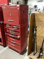 BEACH ROLLING TOOL CABINET (61&rdquo;T X 27&rdquo;W) WITH SOME CONTENTS