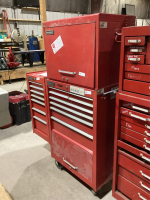 INTERNATIONAL ROLLING TOOL CABINET WITH SOME CONTENTS **KEYS IN OFFICE**