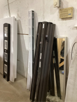 (3) BROWN ROLLER BLINDS AND (1) WHITE VENETIAN BLIND