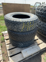 Pallet of three light truck tires