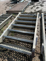 Set of aluminum stairs
