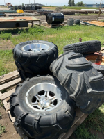 Set of four side-by-side tires