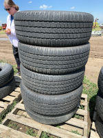 Five tires total/set of GoodYear Wrangler + one mismatch
