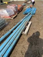 Nine pallets of steel racking