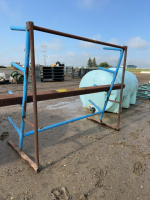 Pipe rack and 4 x 4 length of steel