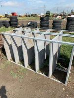 Set of two steel shelves