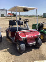 RED ELECTRIC CLUB CAR GOLF CART - NO BATTERIES