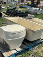 RV tub, toilet and range hood